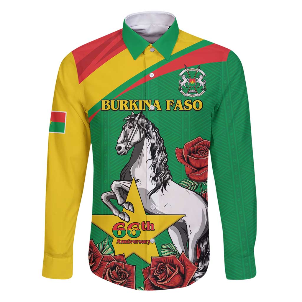 Personalised Burkina Faso Republic Day Family Matching Puletasi and Hawaiian Shirt Happy 66th Anniversary with White Stallion - Wonder Print Shop