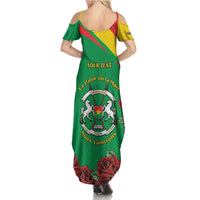Personalised Burkina Faso Republic Day Summer Maxi Dress Happy 66th Anniversary with White Stallion - Wonder Print Shop