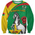 Personalised Burkina Faso Republic Day Sweatshirt Happy 66th Anniversary with White Stallion - Wonder Print Shop