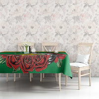Personalised Burkina Faso Republic Day Tablecloth Happy 66th Anniversary with White Stallion - Wonder Print Shop