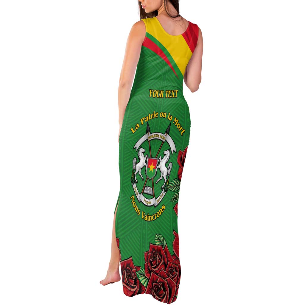 Personalised Burkina Faso Republic Day Tank Maxi Dress Happy 66th Anniversary with White Stallion - Wonder Print Shop