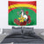 Personalised Burkina Faso Republic Day Tapestry Happy 66th Anniversary with White Stallion - Wonder Print Shop