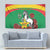 Personalised Burkina Faso Republic Day Tapestry Happy 66th Anniversary with White Stallion - Wonder Print Shop