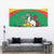 Personalised Burkina Faso Republic Day Tapestry Happy 66th Anniversary with White Stallion - Wonder Print Shop