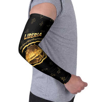Personalized Liberia Vai Syllabary Heritage Arm Sleeves National Emblem Golden Style - Wonder Print Shop