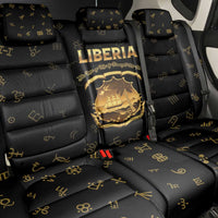 Liberia Vai Syllabary Heritage Back Car Seat Cover National Emblem Golden Style - Wonder Print Shop