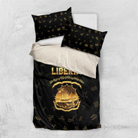 Liberia Vai Syllabary Heritage Bedding Set National Emblem Golden Style - Wonder Print Shop