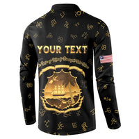 Personalized Liberia Vai Syllabary Heritage Button Sweatshirt National Emblem Golden Style - Wonder Print Shop