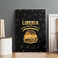 Liberia Vai Syllabary Heritage Canvas Wall Art National Emblem Golden Style - Wonder Print Shop