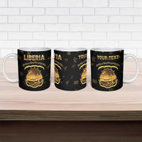 Personalized Liberia Vai Syllabary Heritage Ceramic Mug National Emblem Golden Style - Wonder Print Shop