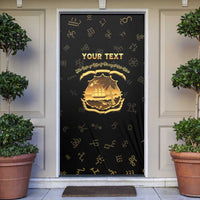 Personalized Liberia Vai Syllabary Heritage Door Cover National Emblem Golden Style - Wonder Print Shop