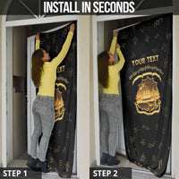 Personalized Liberia Vai Syllabary Heritage Door Cover National Emblem Golden Style - Wonder Print Shop