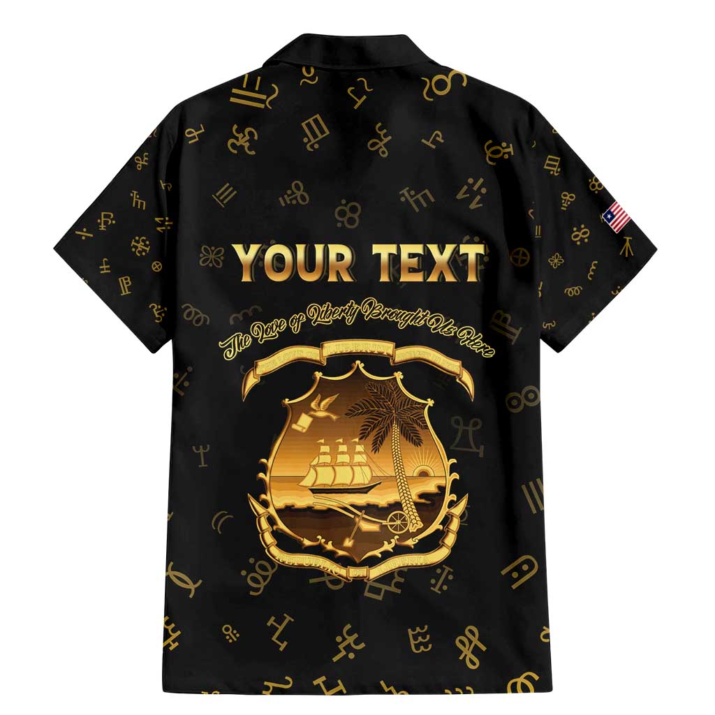 Personalized Liberia Vai Syllabary Heritage Family Matching Mermaid Dress and Hawaiian Shirt National Emblem Golden Style - Wonder Print Shop