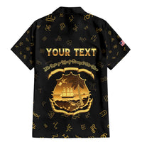 Personalized Liberia Vai Syllabary Heritage Family Matching Mermaid Dress and Hawaiian Shirt National Emblem Golden Style - Wonder Print Shop