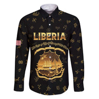 Personalized Liberia Vai Syllabary Heritage Family Matching Puletasi and Hawaiian Shirt National Emblem Golden Style - Wonder Print Shop