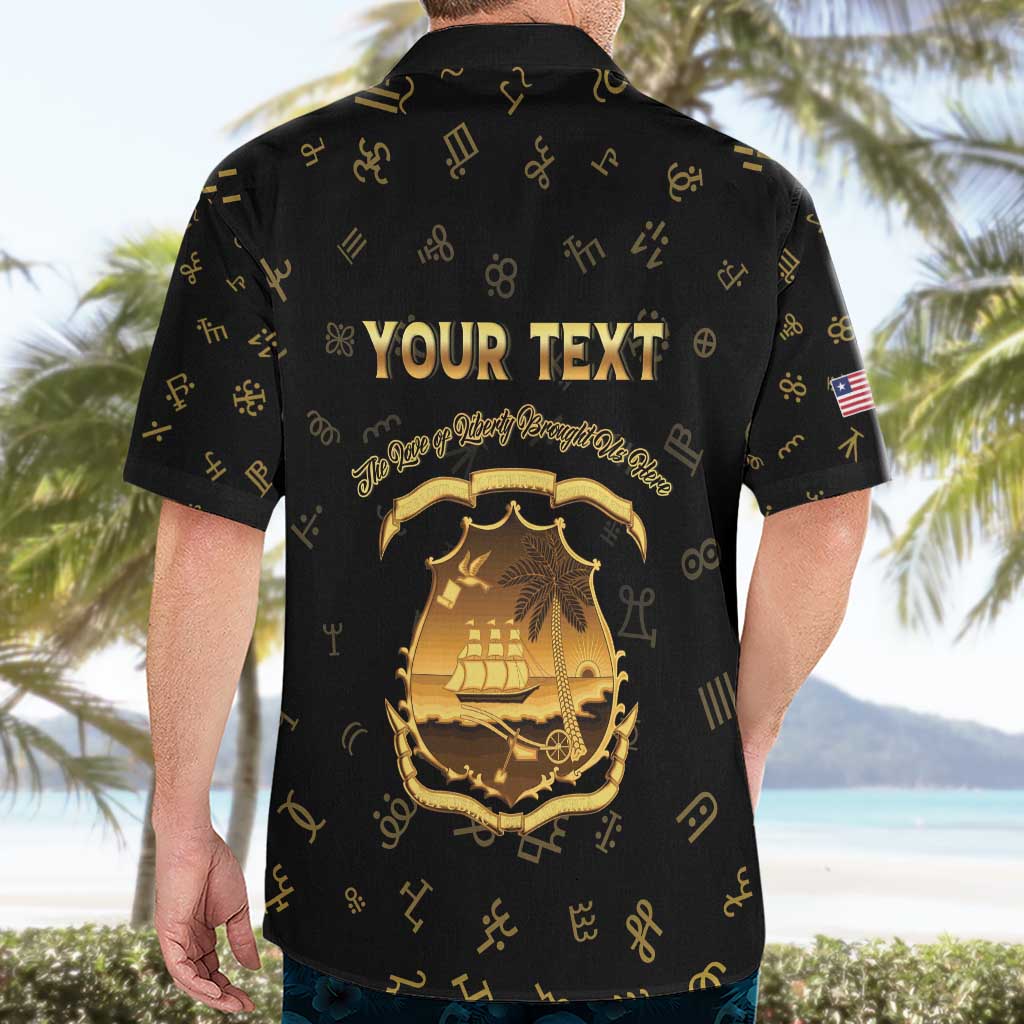 Personalized Liberia Vai Syllabary Heritage Hawaiian Shirt National Emblem Golden Style - Wonder Print Shop