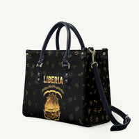 Liberia Vai Syllabary Heritage Leather Bag National Emblem Golden Style - Wonder Print Shop