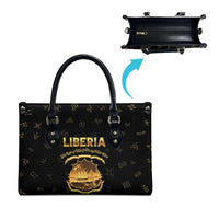 Liberia Vai Syllabary Heritage Leather Bag National Emblem Golden Style - Wonder Print Shop