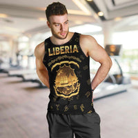 Personalized Liberia Vai Syllabary Heritage Men Tank Top National Emblem Golden Style - Wonder Print Shop