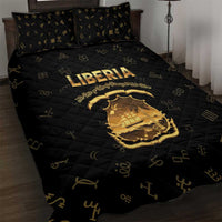 Liberia Vai Syllabary Heritage Quilt Bed Set National Emblem Golden Style - Wonder Print Shop