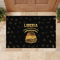 Liberia Vai Syllabary Heritage Rubber Doormat National Emblem Golden Style - Wonder Print Shop