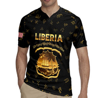 Personalized Liberia Vai Syllabary Heritage Rugby Jersey National Emblem Golden Style - Wonder Print Shop