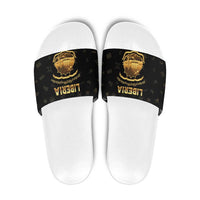 Liberia Vai Syllabary Heritage Slide Sandals National Emblem Golden Style - Wonder Print Shop
