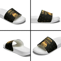 Liberia Vai Syllabary Heritage Slide Sandals National Emblem Golden Style - Wonder Print Shop