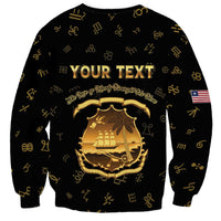 Personalized Liberia Vai Syllabary Heritage Sweatshirt National Emblem Golden Style - Wonder Print Shop