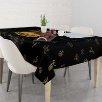 Liberia Vai Syllabary Heritage Tablecloth National Emblem Golden Style - Wonder Print Shop