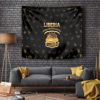 Liberia Vai Syllabary Heritage Tapestry National Emblem Golden Style - Wonder Print Shop