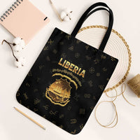 Liberia Vai Syllabary Heritage Tote Bag National Emblem Golden Style - Wonder Print Shop