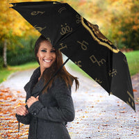 Liberia Vai Syllabary Heritage Umbrella National Emblem Golden Style - Wonder Print Shop