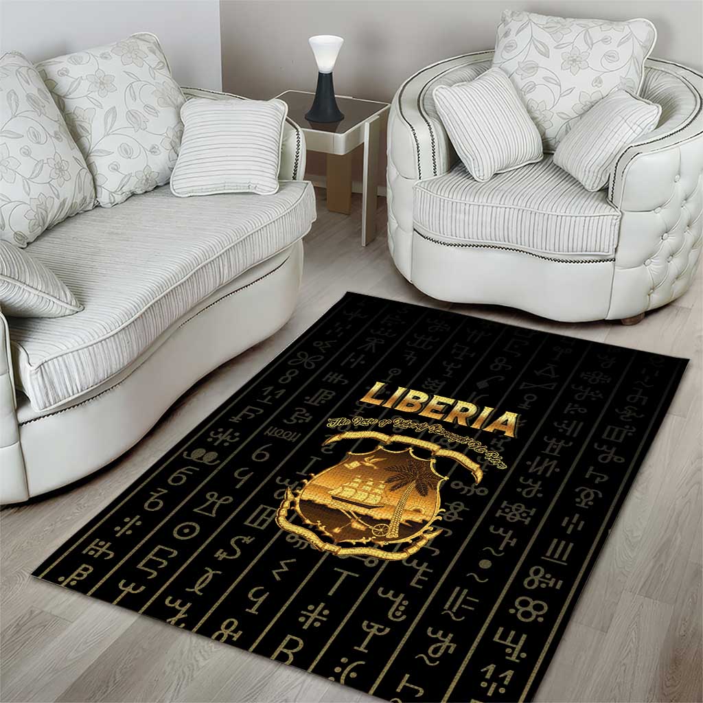 Liberia Vai Syllabary Vertical Pattern Area Rug - Wonder Print Shop