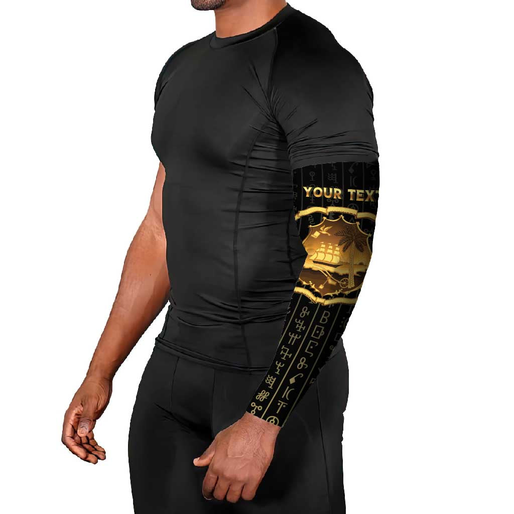 Personalized Liberia Vai Syllabary Vertical Pattern Arm Sleeves - Wonder Print Shop