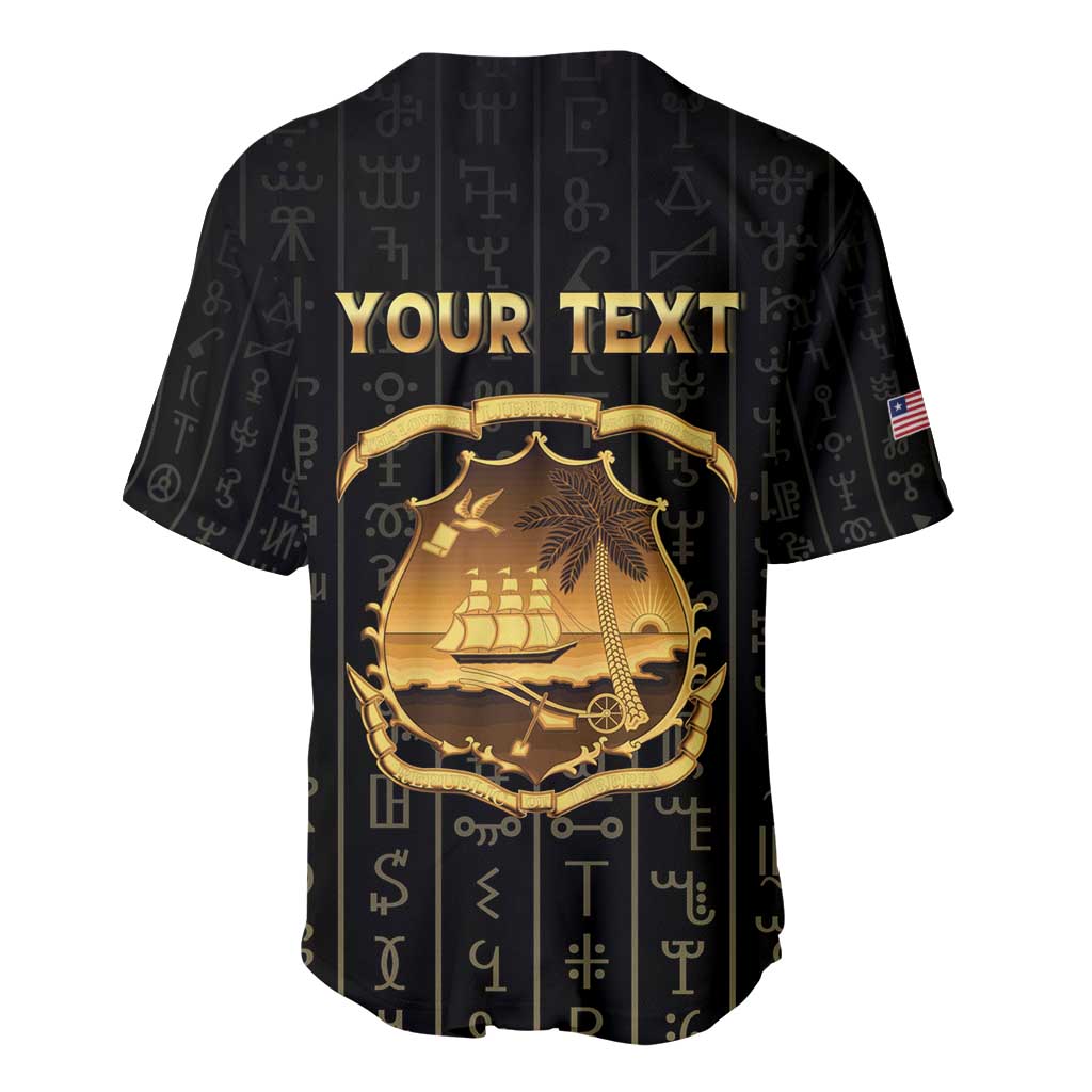 Personalized Liberia Vai Syllabary Vertical Pattern Baseball Jersey - Wonder Print Shop