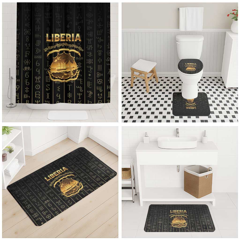 Liberia Vai Syllabary Vertical Pattern Bathroom Set - Wonder Print Shop