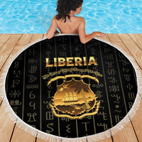 Liberia Vai Syllabary Vertical Pattern Beach Blanket - Wonder Print Shop