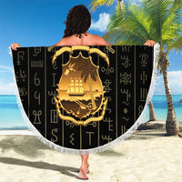 Liberia Vai Syllabary Vertical Pattern Beach Blanket - Wonder Print Shop