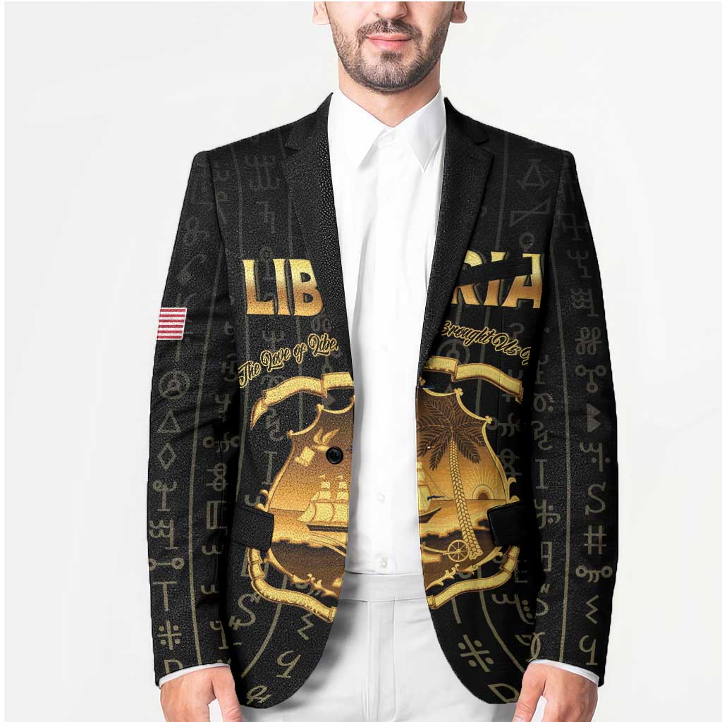 Personalized Liberia Vai Syllabary Vertical Pattern Blazer - Wonder Print Shop