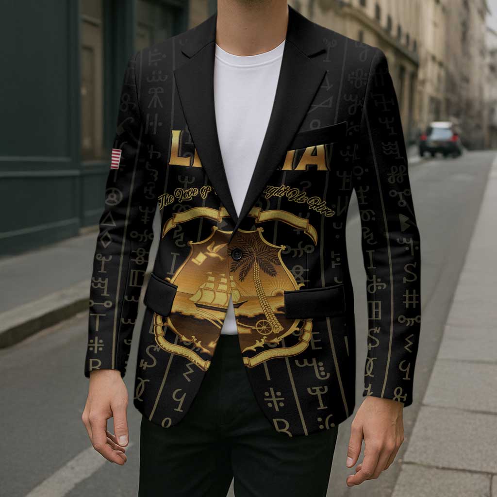 Personalized Liberia Vai Syllabary Vertical Pattern Blazer - Wonder Print Shop