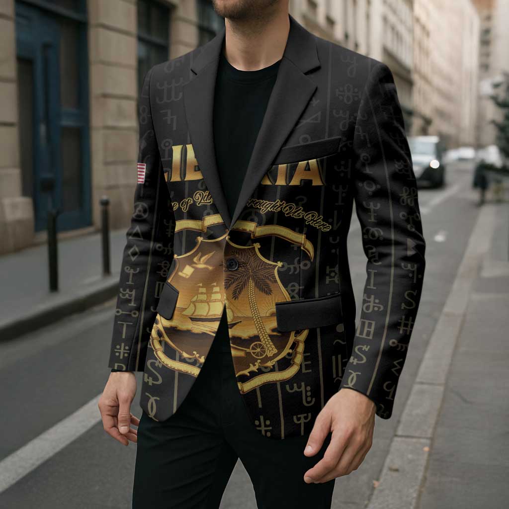 Personalized Liberia Vai Syllabary Vertical Pattern Blazer - Wonder Print Shop