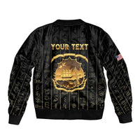 Personalized Liberia Vai Syllabary Vertical Pattern Bomber Jacket - Wonder Print Shop
