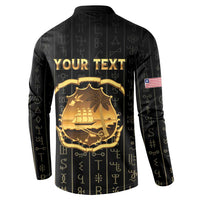 Personalized Liberia Vai Syllabary Vertical Pattern Button Sweatshirt - Wonder Print Shop
