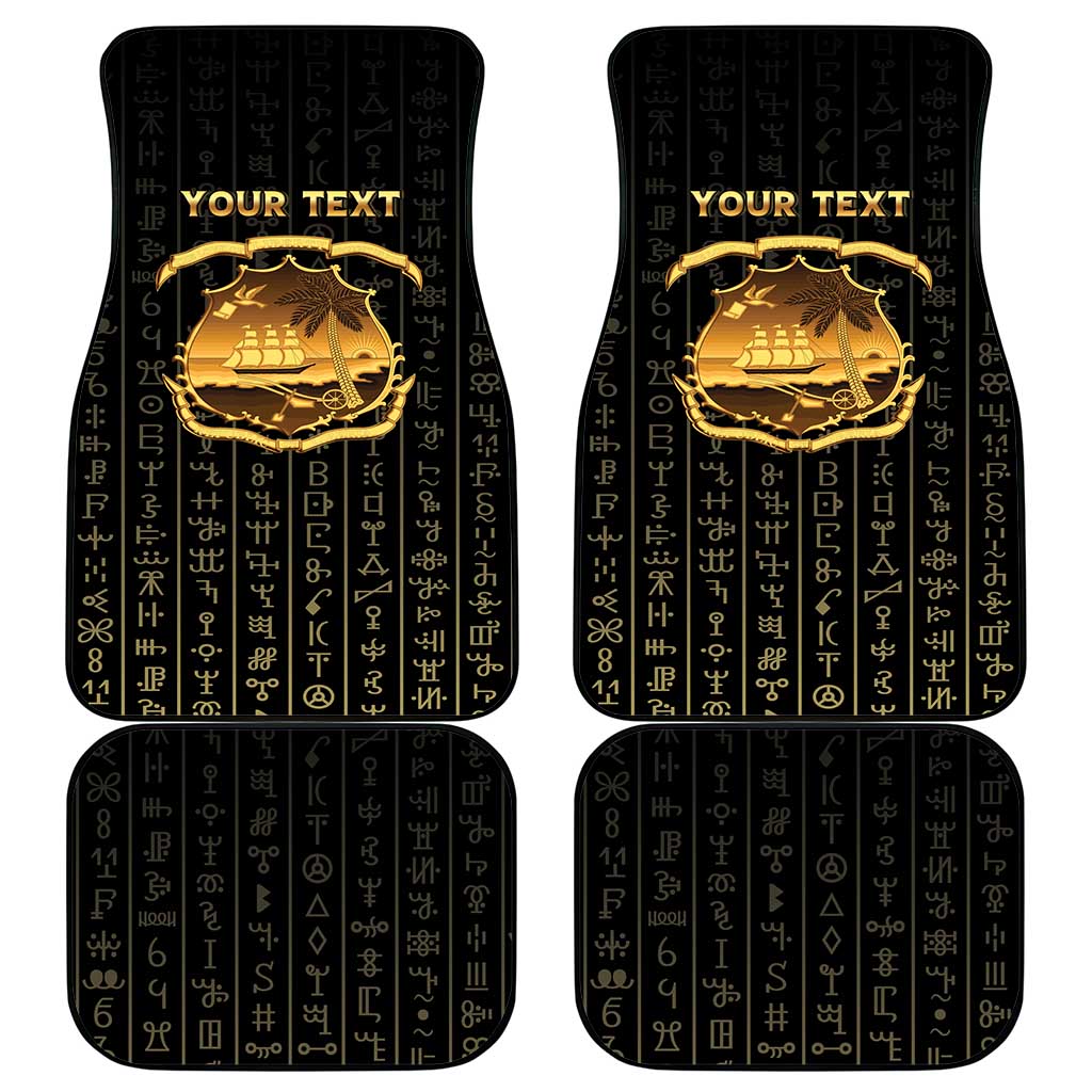 Personalized Liberia Vai Syllabary Vertical Pattern Car Mats - Wonder Print Shop