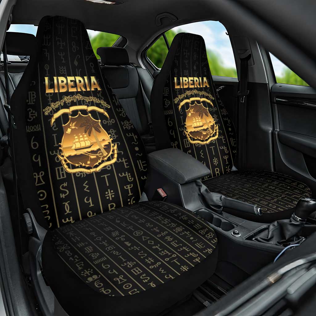 Liberia Vai Syllabary Vertical Pattern Car Seat Cover - Wonder Print Shop