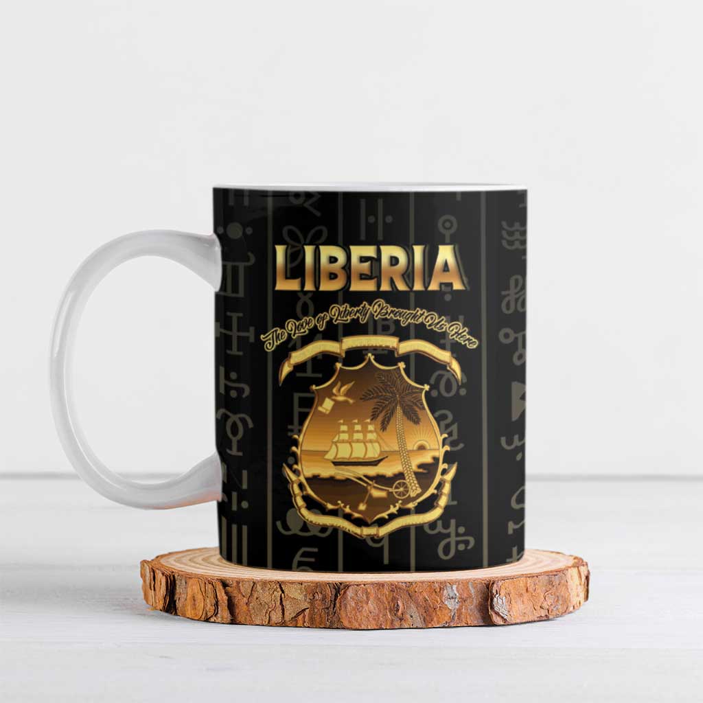 Personalized Liberia Vai Syllabary Vertical Pattern Ceramic Mug - Wonder Print Shop