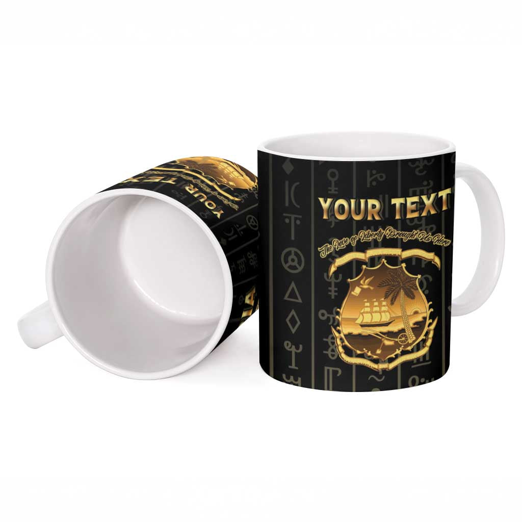 Personalized Liberia Vai Syllabary Vertical Pattern Ceramic Mug - Wonder Print Shop
