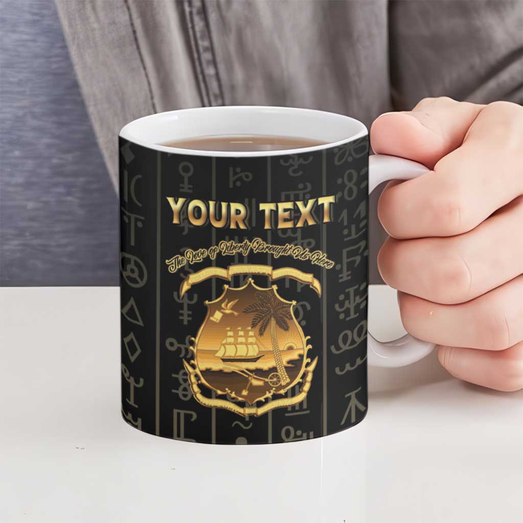 Personalized Liberia Vai Syllabary Vertical Pattern Ceramic Mug - Wonder Print Shop