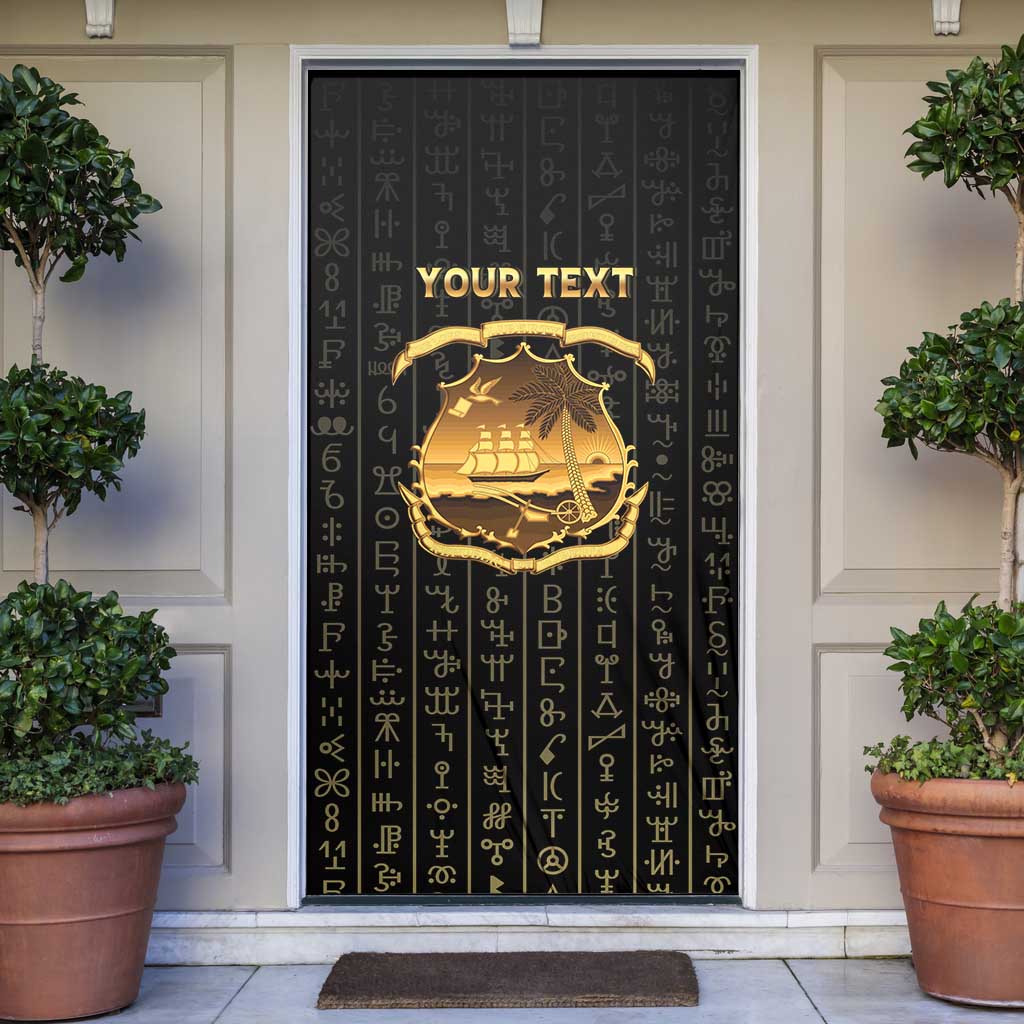 Personalized Liberia Vai Syllabary Vertical Pattern Door Cover - Wonder Print Shop